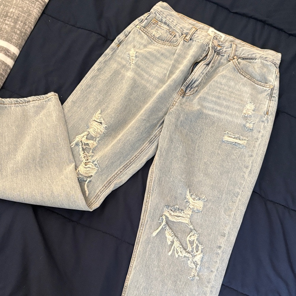 Casual Light Blue Boyfriend Jeans